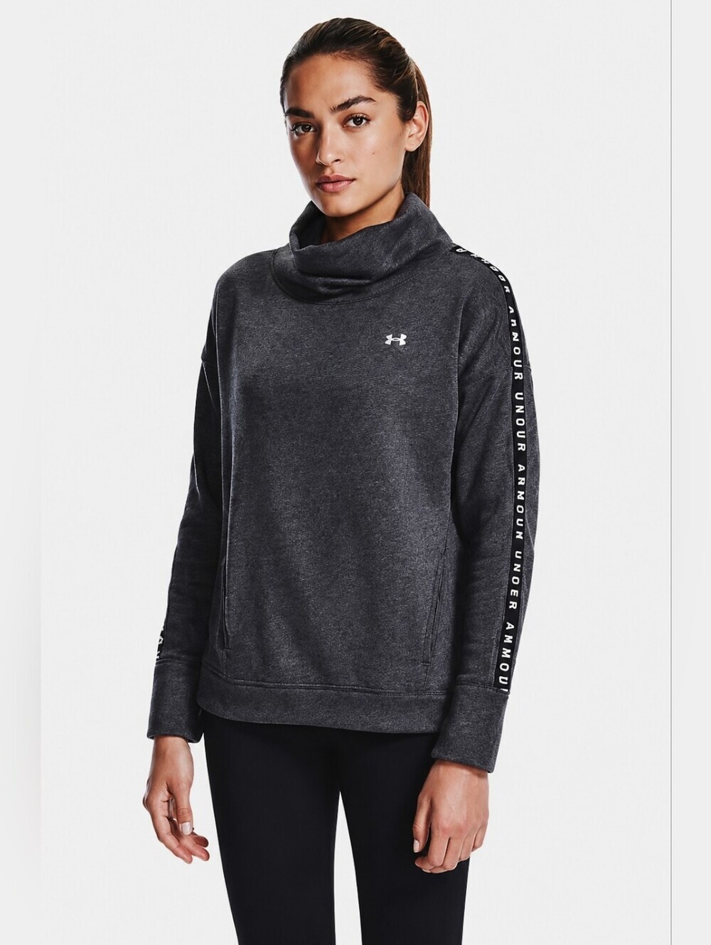 Under Armour | Women's UA Taped Fleece Funnel Neck Pullover Sweater, Size S